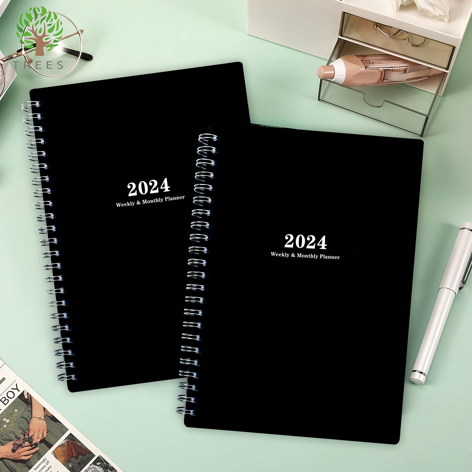 1pc Planner Weekly And Monthly Notebook Spiral Plan Academic Appointment Book