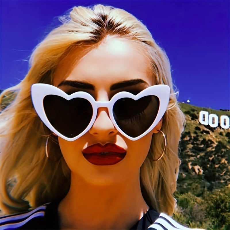 Y2K Heart Sunglasses UV400 Women Men Funny Beach Party Club Glasses