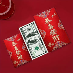 6pcs Matte Frosted Red Envelopes Lucky Money Holiday Chinese New Year