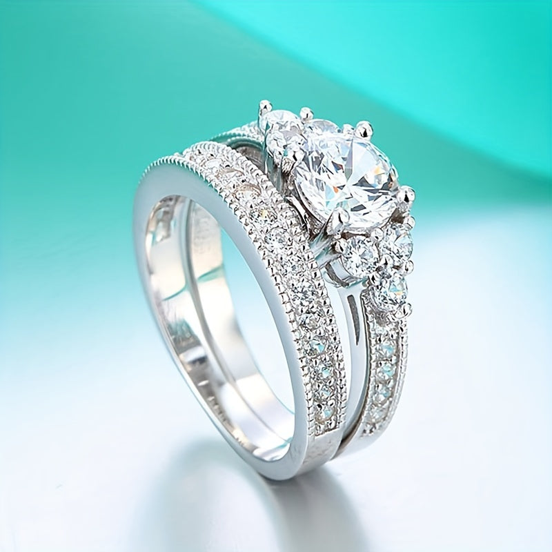 Couples Rings Set Stainless Steel Wedding Engagement Rings