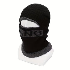 Double Layer Plus Velvet Warm Windproof Hat Mens Riding Ear Protection Mask