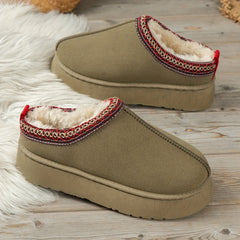 Women's Platform Short Boots Plush Lined Ankle Boots Winter Comfort
