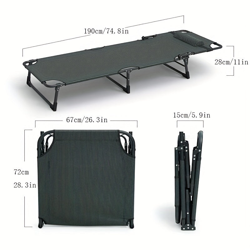 Portable Folding Bed for Outdoor Travel Camping Office Lunch Break