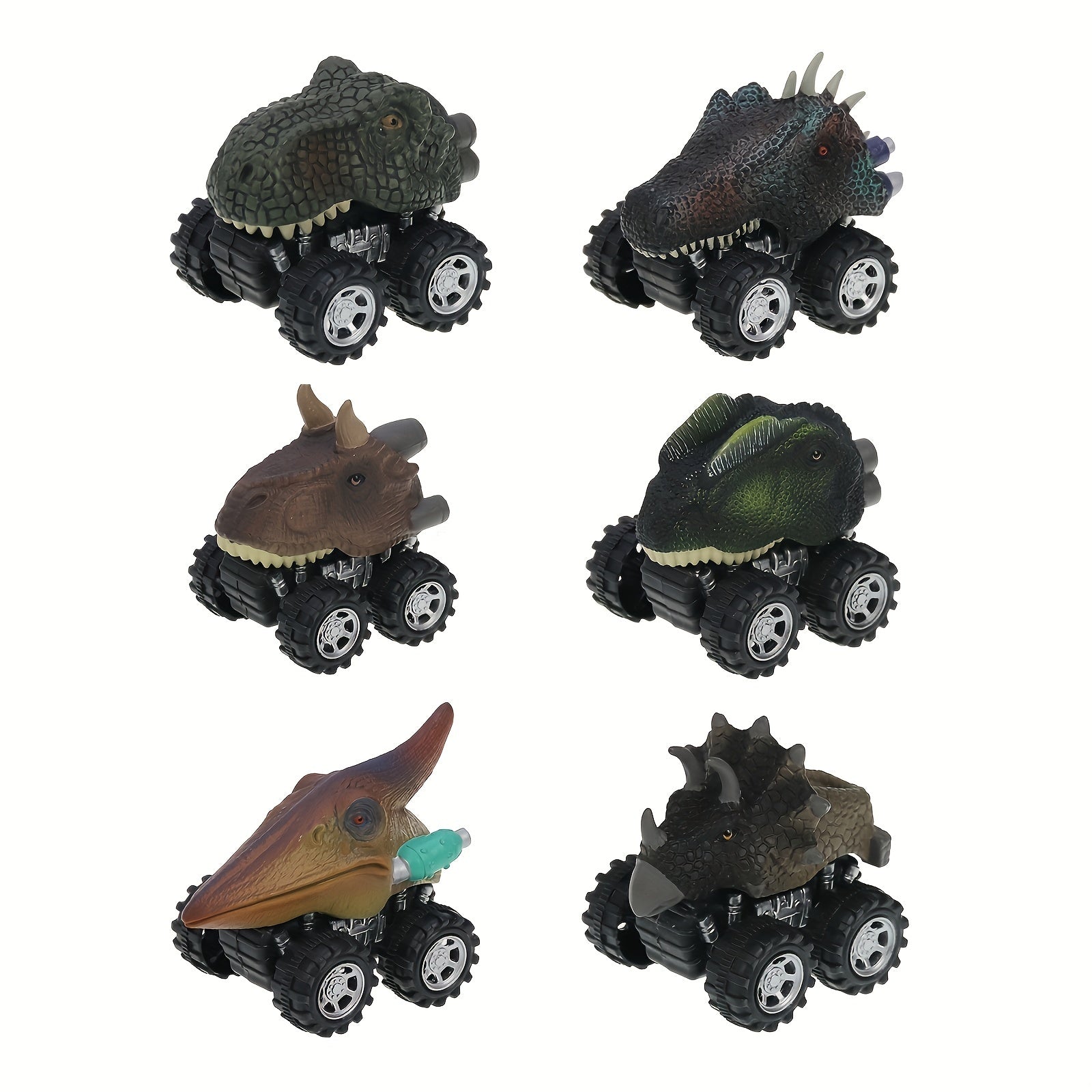 6pcs Pull Back Dinosaur Cars Animal Toys for Boys Girls