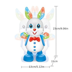 Interactive Dancing Rabbit Toy with Sound and Light Effects