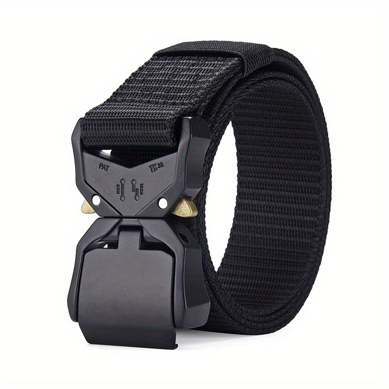 Functional Outdoor Sports Imitated Nylon Tactical Belt Alloy Snap