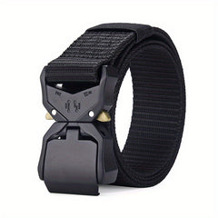 Functional Outdoor Sports Imitated Nylon Tactical Belt Alloy Snap
