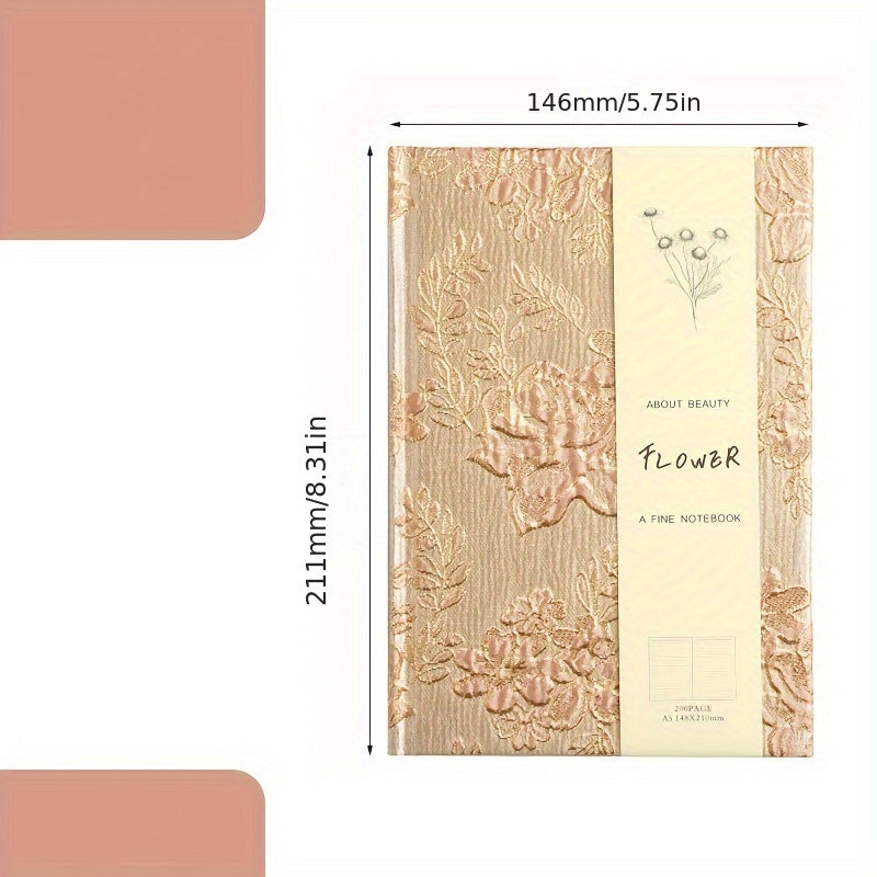 Embossed Fabric Covered Notebook with Textured Finish