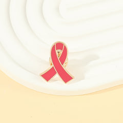 Red Ribbon Lapel Brooch HIV AIDS Prevention Pin