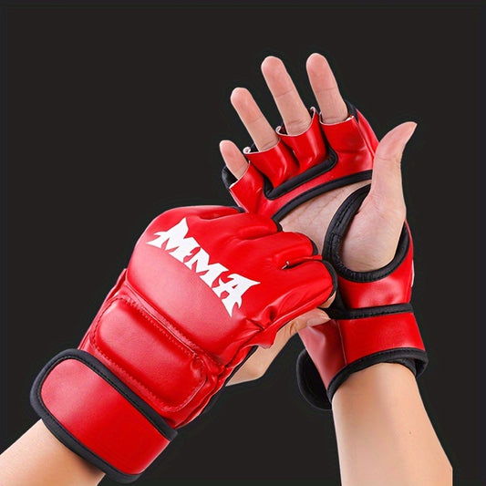 2pcs Half Finger Taekwondo Karate Gloves, Kickboxing Protective Gear