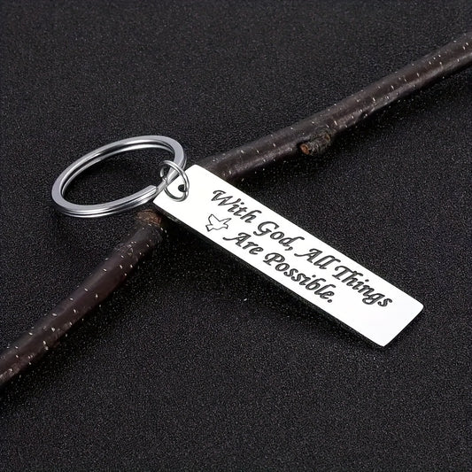 Faith Gift Keychain For Friends Birthday Graduation Stainless Steel Women