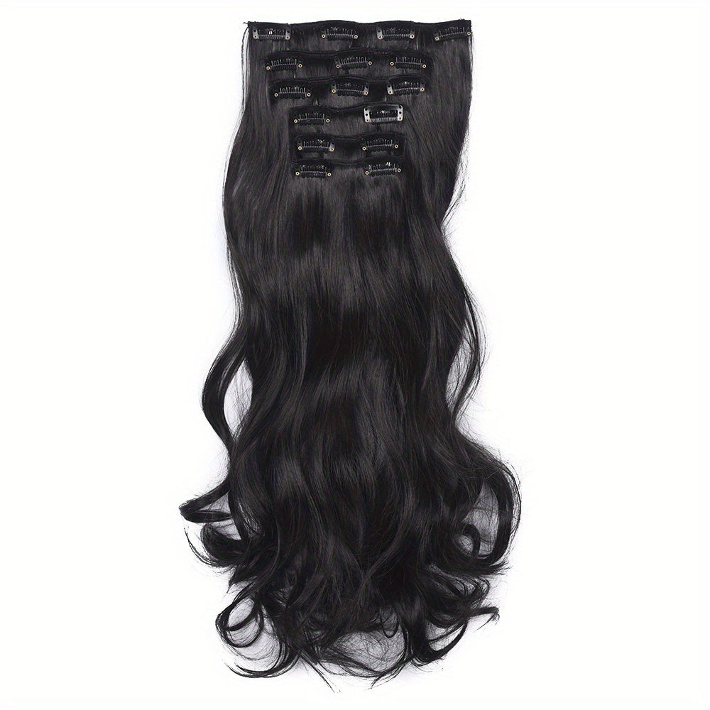 6pcs 60-96cm Body Wave Hair Extensions | Synthetic Fiber | 16 Clips