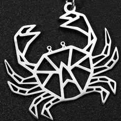 Creative Stainless Steel Hollow Crab Keychain For Men