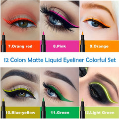 12 Colors Soft Liquid Eyeliner Balm Long Lasting Waterproof Pen Smudge Proof