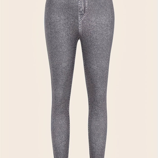  Denim Print Skinny Leggings