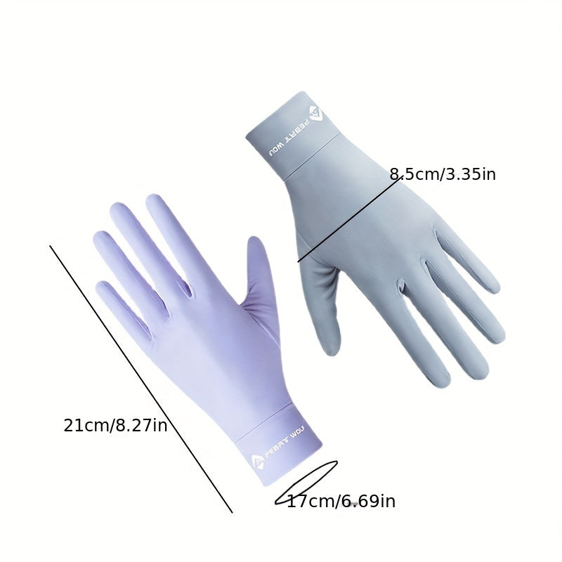 Sunscreen Gloves Thin Breathable Full Finger UV Protection Gloves