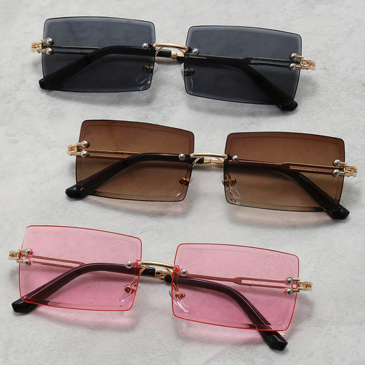 Men's Rimless UV Protection Sports Sunglasses for Cycling Fishing