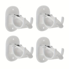 4pcs Telescopic Rod Hanger Curtain Rod Holder Hook Clamp