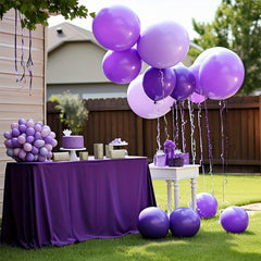 120 Dark Purple Latex Balloons for Party Decorations