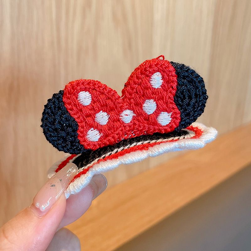 Wool Knitted Bow Children's Hair Clip