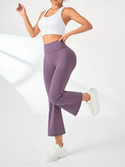 Wide Leg Flared Pants Casual Bell bottom Elastic Yoga Pants