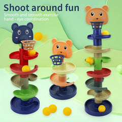 Children's Stacked Shooting Track Rolling Ball Tower