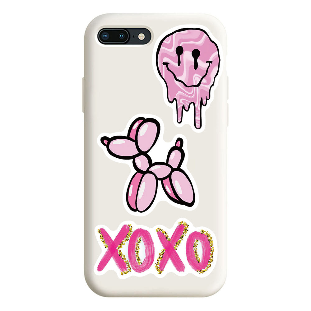 50 Pink Graffiti Stickers Water Bottles Laptops