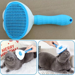 Self Cleaning Cat Deshedding Brush Removes Pet Hair with Ease