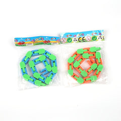5pcs Magic Fluid Bracelets Folding Chains 24 Links Assorted Colors