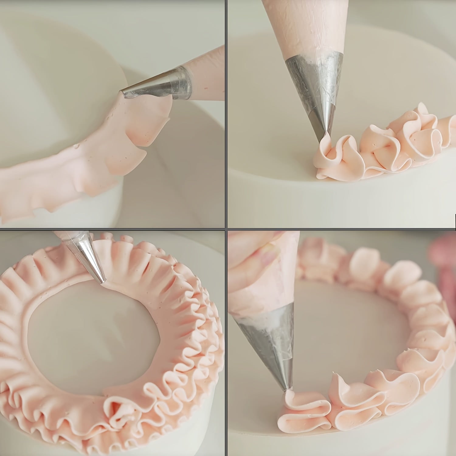 7pcs Pleated Skirt Tube Nozzle Set for Pastry Baking