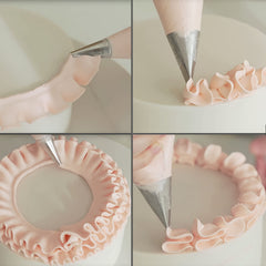 7pcs Pleated Skirt Tube Nozzle Set for Pastry Baking