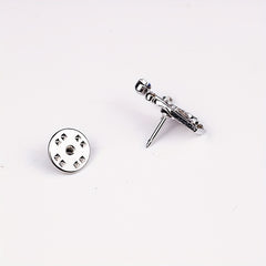 Men's Crown Collar Pin Crystal Collar Clip