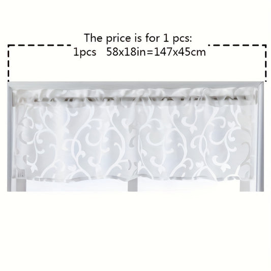 1PC Gauze Small Curtain Tiers Translucent Kitchen Curtain