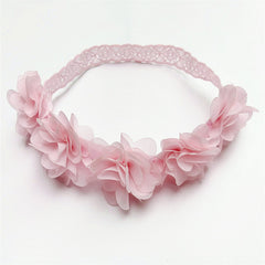 Pink Ribbon Flower Headband for Baby Photography