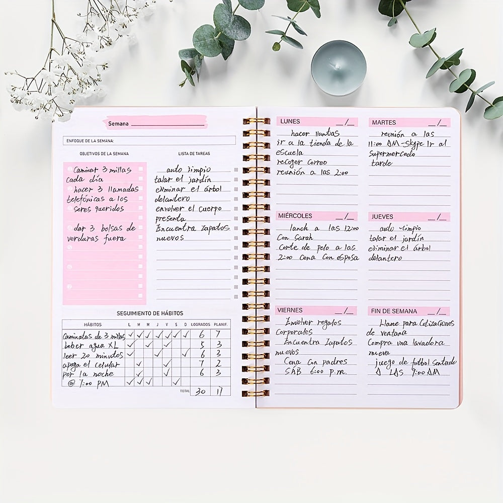 Undated Weekly Planner A5 To Do List Habit Tracker Journal