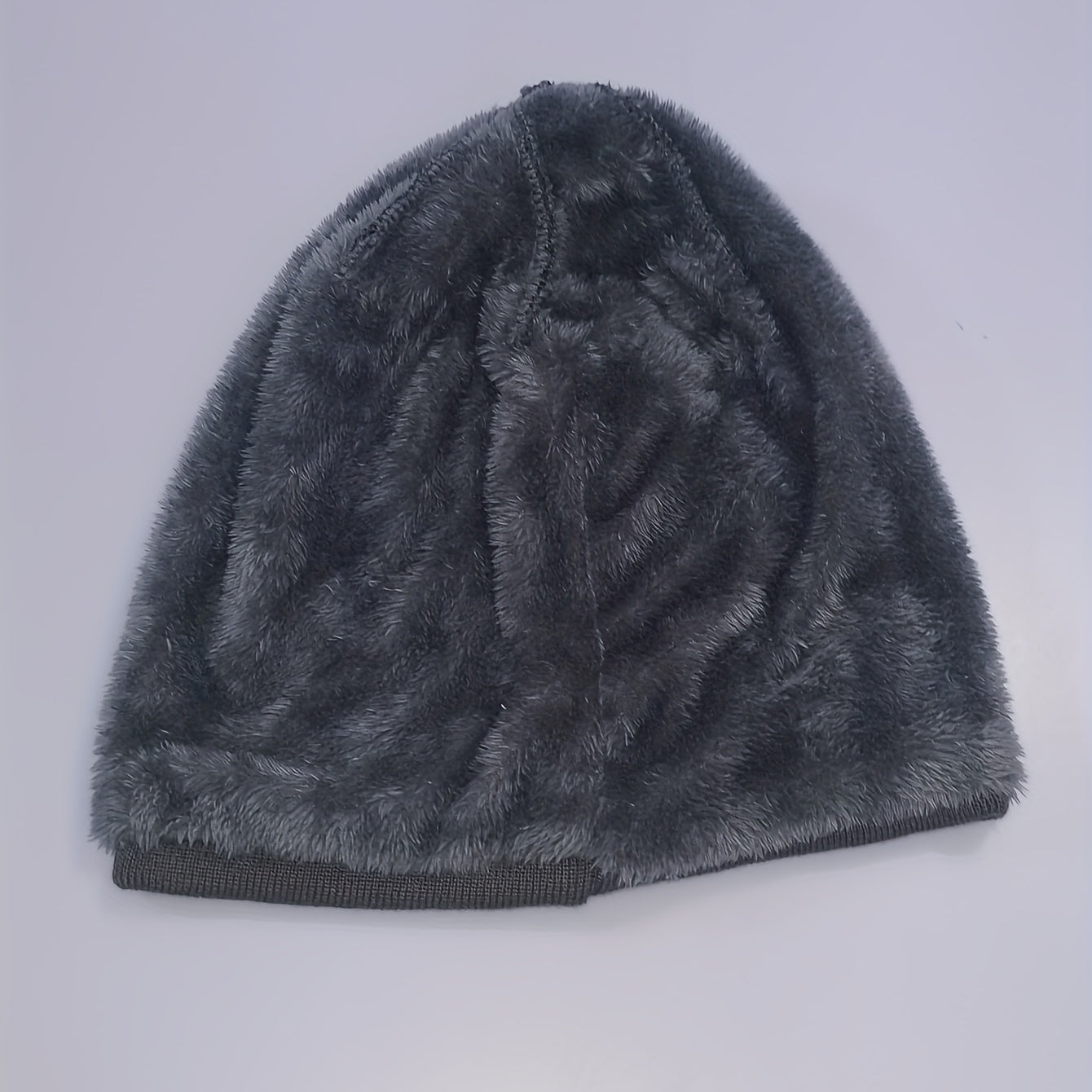 Neutral Large Star Jacquard Plus Velvet Knitted Hat