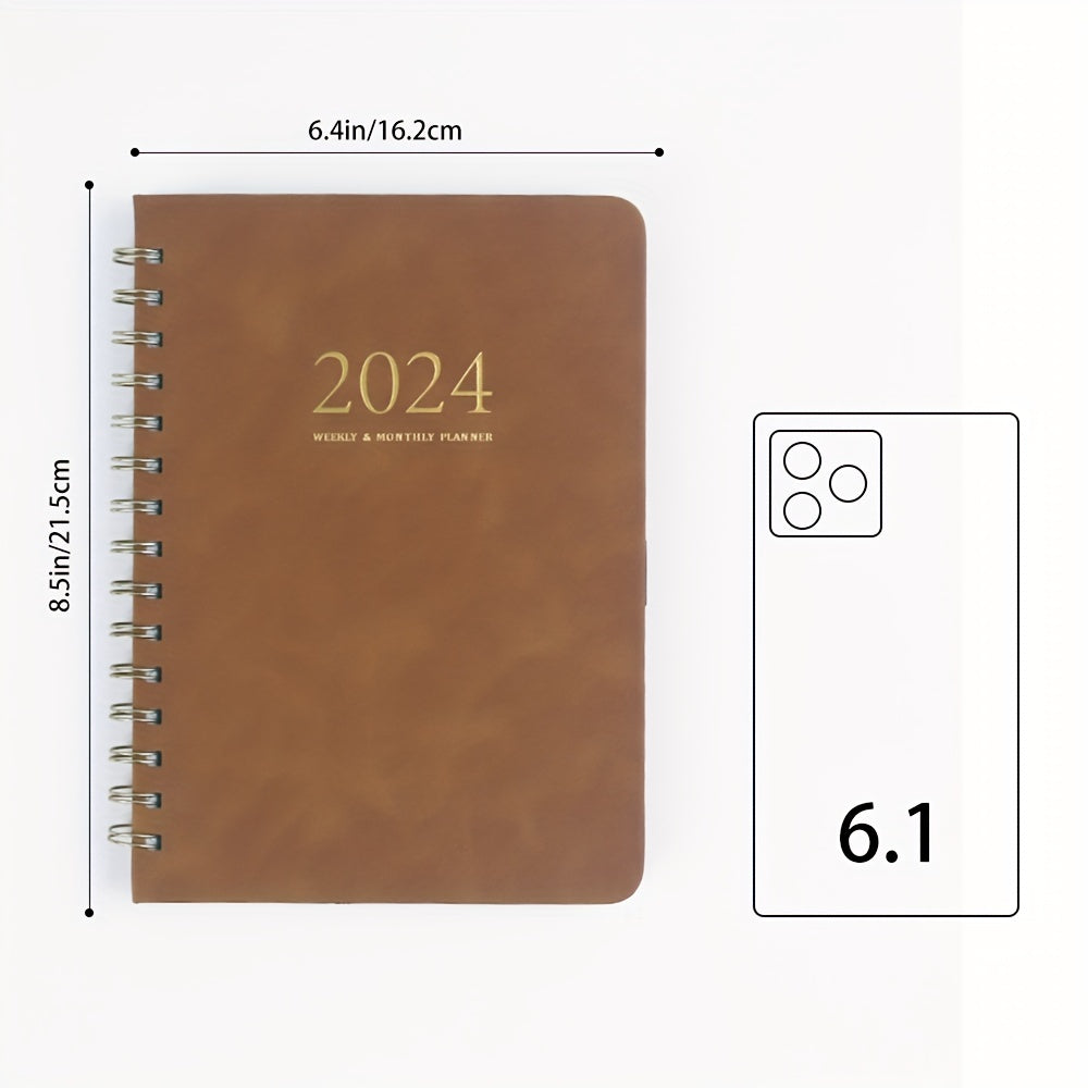 A5 PU Weekly Planner Schedule Notebook Coil Diary