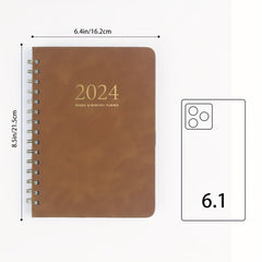 A5 PU Weekly Planner Schedule Notebook Coil Diary