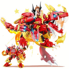 Triangle Mech Dinosaur Transformer Building Blocks Toy Model