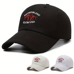 Coconut Tree Embroidered Sunblock Hat Couple Cap