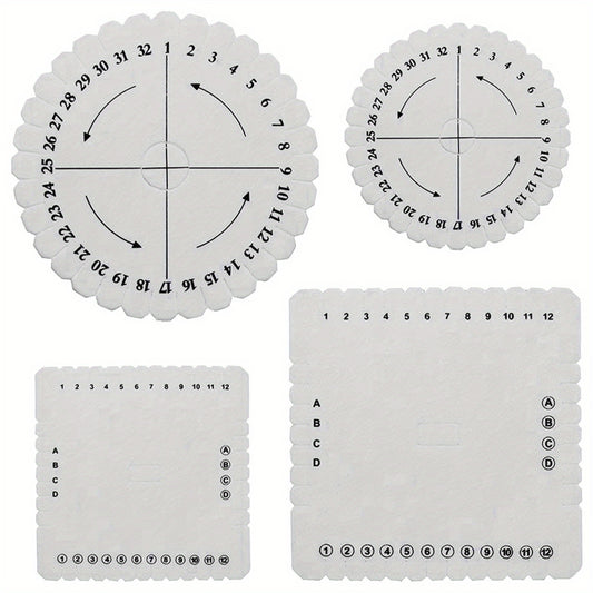 4pcs Beading Cord Disc Disk Braiding Weaving Plate Hand Bracelet Knitting Tools