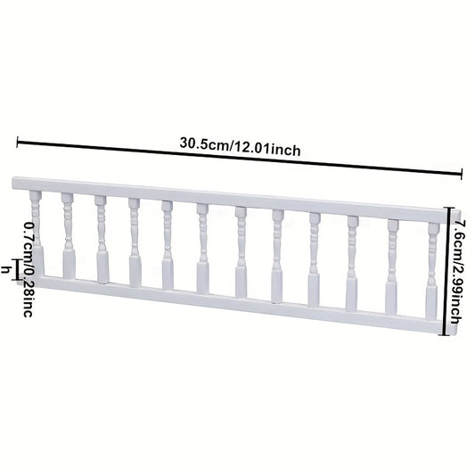 Wooden Dollhouse Balcony Rail Outdoor Scene Decor Classic Finish