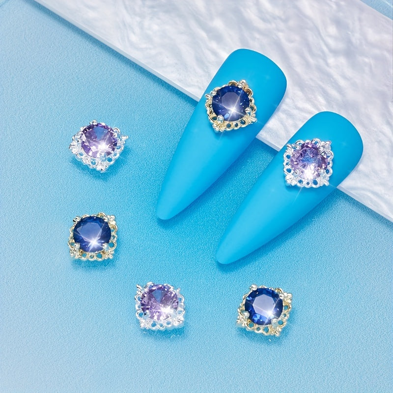 3D Nail Art Rhinestones Zircon Nail Rhinestones Metal Gems Jewels Stones