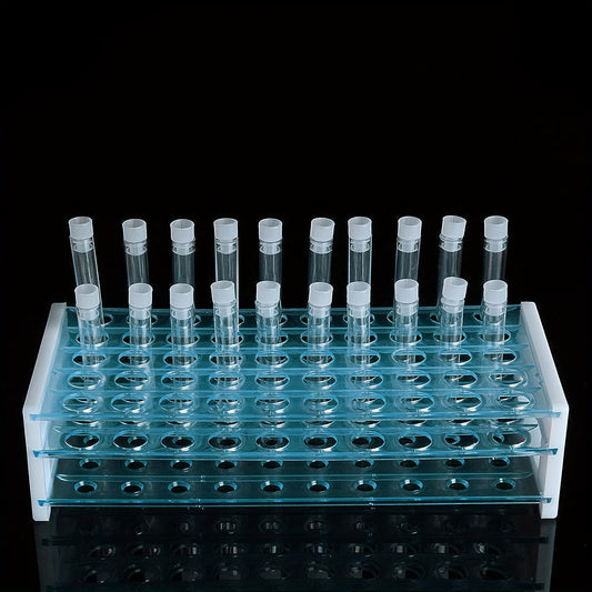 1pc Test Tube Rack for 15-18mm Tubes, Holds 50pcs, Disassemblable