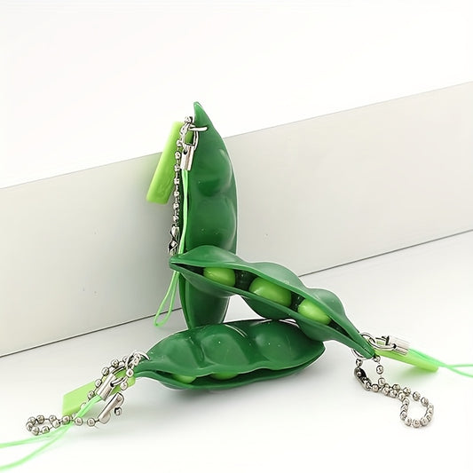 Pea Squishy Keychain Stress Relief Toy