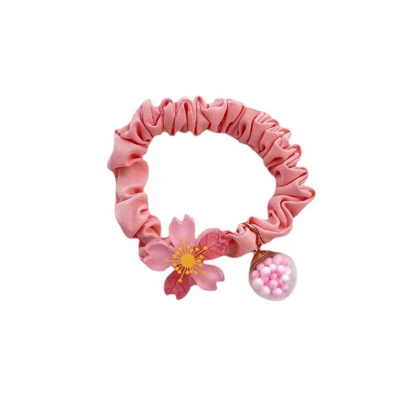 Women's Flower Glass Ball Hair Ring Hair Accessories