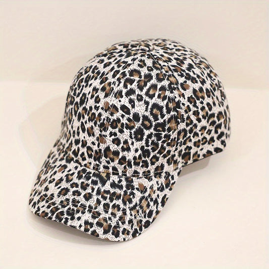 Leopard Print Baseball Cap Vintage Casual Sports Hat Adjustable
