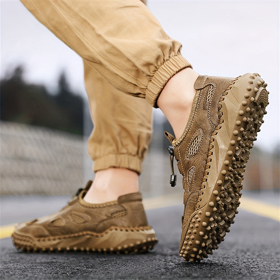 Men's Lace Buckle Walking Shoes Breathable Casual Sneakers