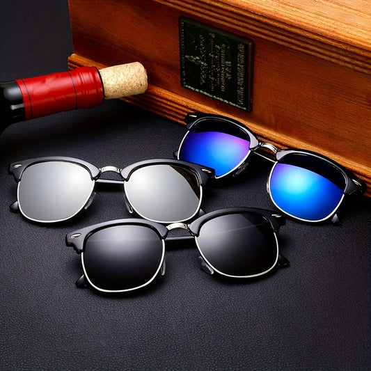 Square Driving Sunglasses Mirror Lens Camping Fishing Travel Sun Shades