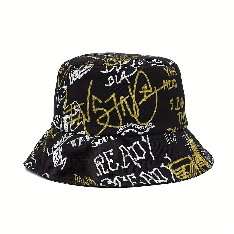 Letter Pattern Fisherman Hat Sun Hat Street Tide Cotton Hat